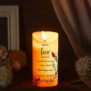 Sympathy LED Flameless Memorial Candle – Bereavement Gift with Inspirational Quo - Picture 1 of 7