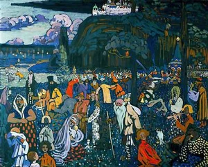 Das bunte Leben von Wassily Kandinsky als HIQUER Kunstdruck auf Leinwand - Bild 1 von 2