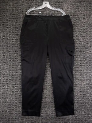 Pantalones Chicos Mujer 2.5 T Negros Cónicos Carga Satinado Poliéster Informales Exterior Foto 1 de 4