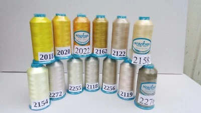 Marathon Embroidery Machine Thread-Polyester 5000M(Yellow Sand,Cream) - Image 1 of 4