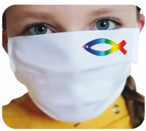 Mund-Nasen-Maske - Regenbogenfisch (*NEU*) - Schutz gegen Infektionen - Picture 1 of 2