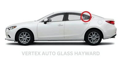 Mazda 6 2014-2021 sedán conductor lado izquierdo ventilación trasera ventana cristal 25845 Foto 1 de 2