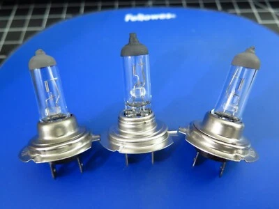 Lote de 3 lâmpadas de halogênio H7 12V 55W faróis transparentes feixe baixo OSRAM & GE Audi - Imagem 1 de 4