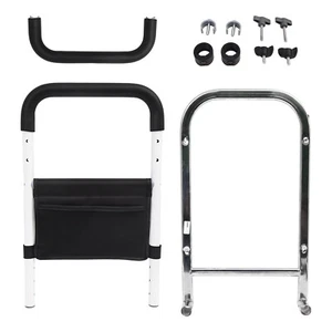 Height-Adjustable Bedside Anti-Fall Railings With Storage Bag Non-Slip - Picture 1 of 17