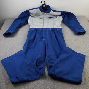 Nissan Mens Overall Size 2L Logo Mechanic Blue Adult Good Condition Coton Blend - Picture 1 of 13
