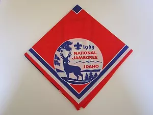 1969 Boy Scout National Jamboree Idaho Souvenir Neckerchief - MINT - Picture 1 of 4