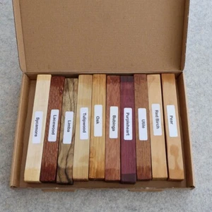 A mixed pack of ten blanks for pen turning and small woodworking projects - Picture 1 of 4