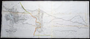 1852 Howard Stansbury Large Antique Map Forth Leavenworth, KS to Salt Lake, Utah - Picture 1 of 6
