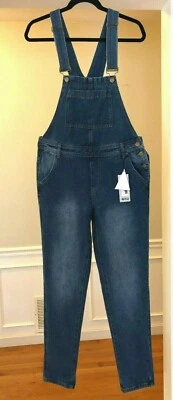 Boohoo Mujer NUEVO Mono Vaqueros Azul Lavado Medio Pantalones TALLA 6 Foto 1 de 4