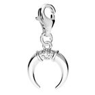FASHIONS FOREVER® 925 Sterling Silver Moon Ox Horn Clip-On Clasp Charm Gift Box