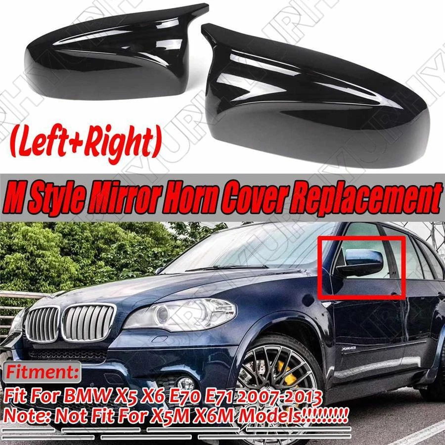 Tampa de espelho retrovisor lateral de carro substituição para BMW X5 X6 E70 E71 2007-2013 - Imagem 1 de 4
