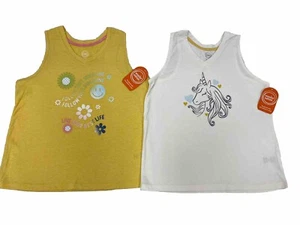 Tank Tops Girls Size XLarge 14/16 Lot Of 2 Tanks Summer Spring Colorful New - Picture 1 of 9