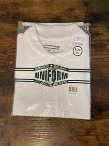 Authentic Galaxy School Uniform - Boys Long Sleeve Shirt - Color White - Size 14 - Picture 1 of 1