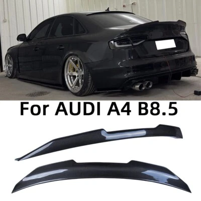 For AUDI A4 B8.5 sedan 2012-2016 Carbon Fiber Trunk Wing Spoiler not S4 - Изображение 1 из 4