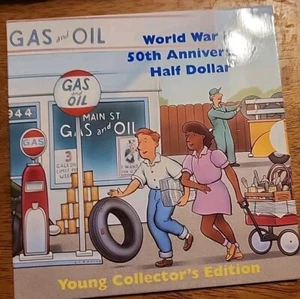 1993-P 50C Young Collector's Edition World War II Clad Half Dollar OGP - Picture 1 of 4