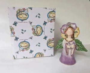 Blue Sky Clayworks Pansy Angel Hanging Ornament Bell with Box 5" 2004 - Picture 1 of 9