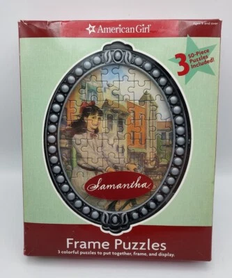 American Girl Samantha Juego de 3-50 Piezas Rompecabezas Enmarcado Nuevo Caja Original Retirado Foto 1 de 4