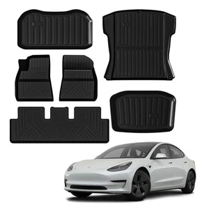 TPE Floor Mats for 2017-2023 TeslaModel 3 Liners Carpet All-Weather Anti-Slip - Picture 1 of 10