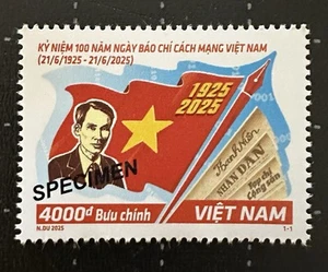 Vietnam 2025 Revolutionary Press Day Stamp Ho Chi Minh Newspaper MNH Specimen - Picture 1 of 1