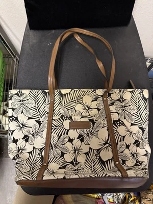 Bolso de mano floral negro y tostado St Johns Bay Foto 1 de 4