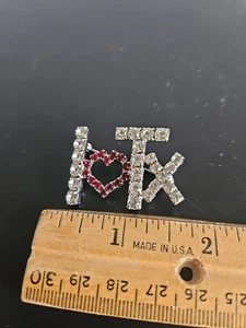 I love Texas  rhinestone pin  - Picture 1 of 3