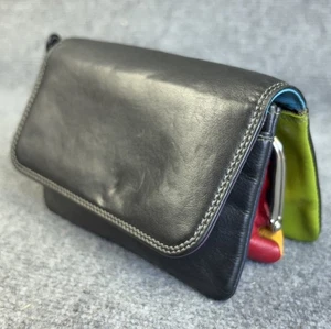 Vintage GABEE Genuine Leather Multi-Colour Envelope Wallet Kiss Coin Purse Cards - Picture 1 of 19