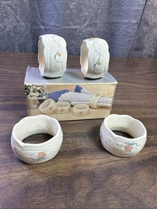 Box Of 4 International China Marmalade White Geese Napkin Rings NIB - Picture 1 of 12
