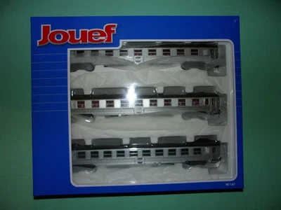 JOUEF coffret 3 voitures voyageurs DEV INOX toit noir HJ4042 NEUF - Photo 1/4