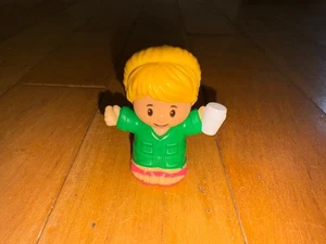 Fisher Price Little People Mom Mother Green Jumpsuit Coffee Cup Figure - Picture 1 of 3