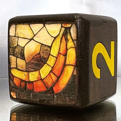 Banana Bounty - Forest Light Mosaic - Backgammon Doubling Cube 36mm - Image 1 of 4