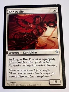 MTG Magic The Gathering Zendikar Kor Duelist Uncommon LP - Picture 1 of 2