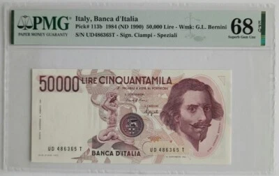 1984 Italy 50000 Lire Banca d'Italia Pick# 113b PMG 68 - Image 1 of 4
