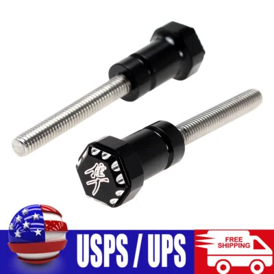 Front Seat Thumb Screws Bolts For Suzuki HAYABUSA GSX1300R 1999-2007 Black - Image 1 of 4