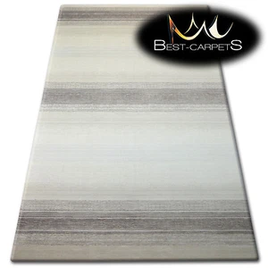 VERY THICK AND DENSELY WOVEN ACRYLIC, WOOL RUGS "PATARA" Lines beige CARPETS - Picture 1 of 1