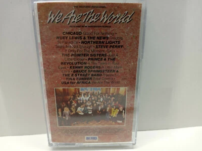 We Are The World Audio Cassette Vintage Original Insert Historic Recording  - Image 1 of 4
