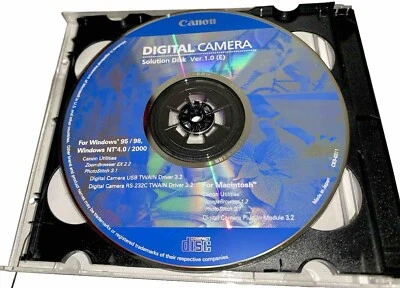 Canon Digital Camera Solution Disk Ver.1.0 (E) Mac / Windows 95-2000 CD Disc VGC - Image 1 of 2