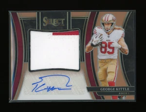 2023 Panini Select GEORGE KITTLE Jumbo Patch AUTO Dual Color Copper Prizm /49 - Bild 1 von 2