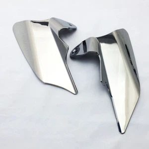 Chrome Mid-Frame Saddle Heat Shield Air Deflectors For Harley Touring 1997-2007 - Picture 1 of 11