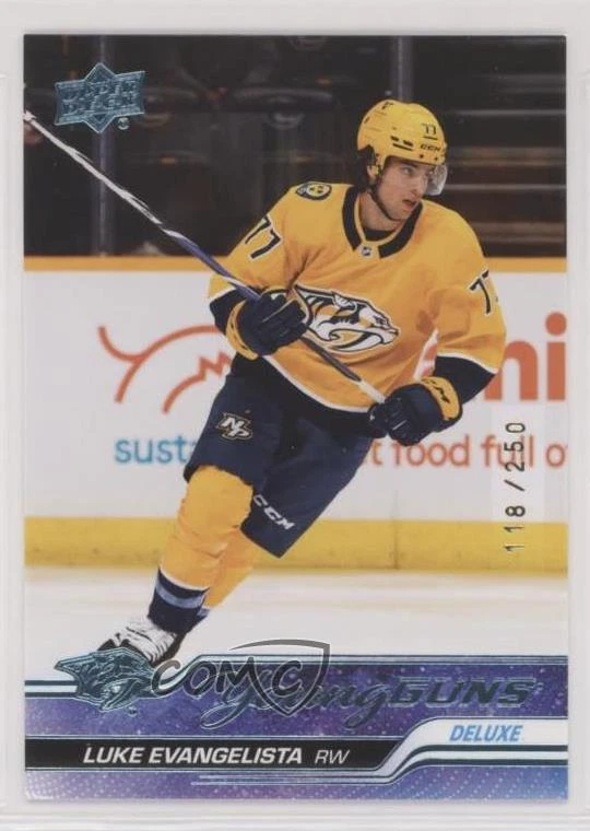 2023 Upper Deck Series 1 Young Guns Deluxe /250 Luke Evangelista #221 Rookie RC