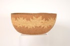 Hupa Basketry Food Bowl Ca 1900  Size: 3.5" H x 8"D