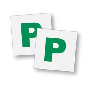 2 x Green Fully Magnetic Learner Driver P Plates Just Passed Provisional NEW - Picture 1 of 6