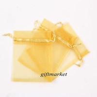 25/50/100pcs Sheer Organza Wedding Party Favor Gift Candy Bags Jewelry Pouches