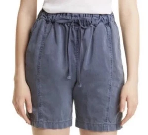 Xirena High Rise Elastic Waist Paperbag Wyatt Drawstring Shorts Washed Blue XS - Picture 1 of 4