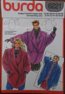 Burda 6221 Sewing Pattern Ladies Winter overcoat cut size 8-10. Size 8.10 Comple - Picture 1 of 12