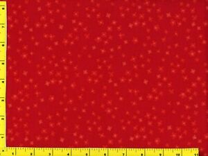 Very Small Red Flowers on Red Quilting & Sewing Fabric by Yard #103