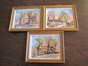 3 PLACAS DE PARED DE CERÁMICA ENESCO HECHAS EN JAPÓN - Imagen 1 de 1