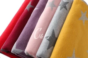 Star Print Reversible Scarf Premium Classic Super Soft Blend Shawl Wrap - Picture 1 of 16
