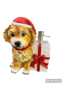 BASE Albero Di Natale CANE CON DONI (33.5X33X43) In Resina - Foto 1 di 7