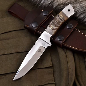 Handmade D2 Steel  Custom RAM HORN Hunting Camping Sport Skinner Knife Edc - Picture 1 of 6
