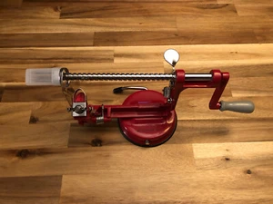 Wolfgang Puck Bistro Elite 3 in 1 Peeler Corer Slicer Apple Potato Red Used - Picture 1 of 3